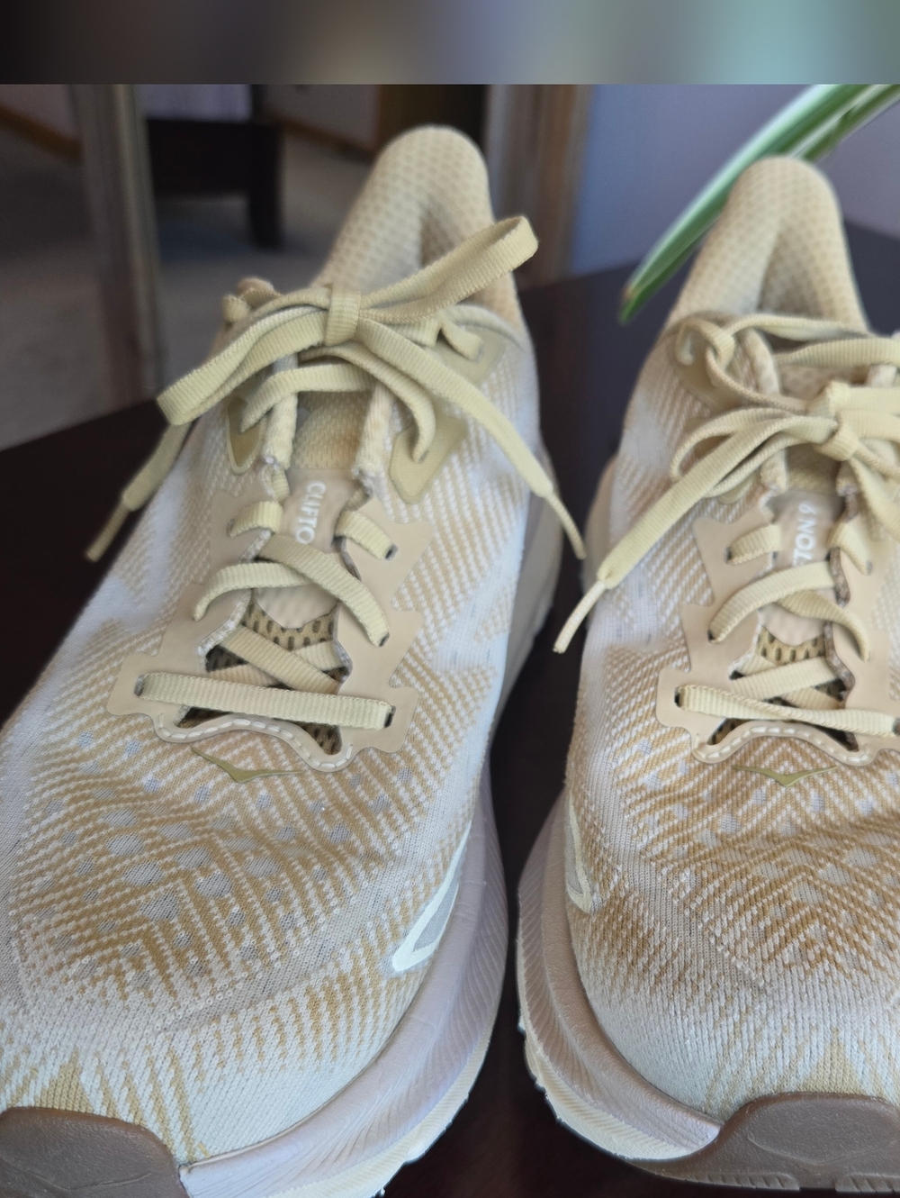 Hoka Clifton 9 Running Shoes | White / Holiday Flock (WHF) | Men’s 9D - Picture 4 of 11